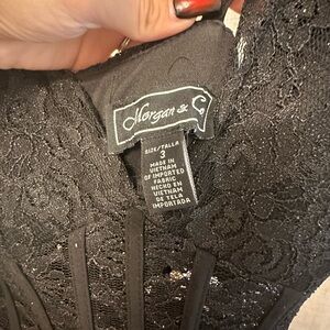 Morgan & Co. Black Embellished Ruched Sheath Dress